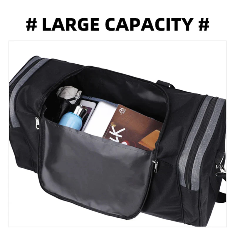 Men's Travel Bag | Foldable & Large Capacity | Water-Resistant Nylon | Business & Weekend Travel