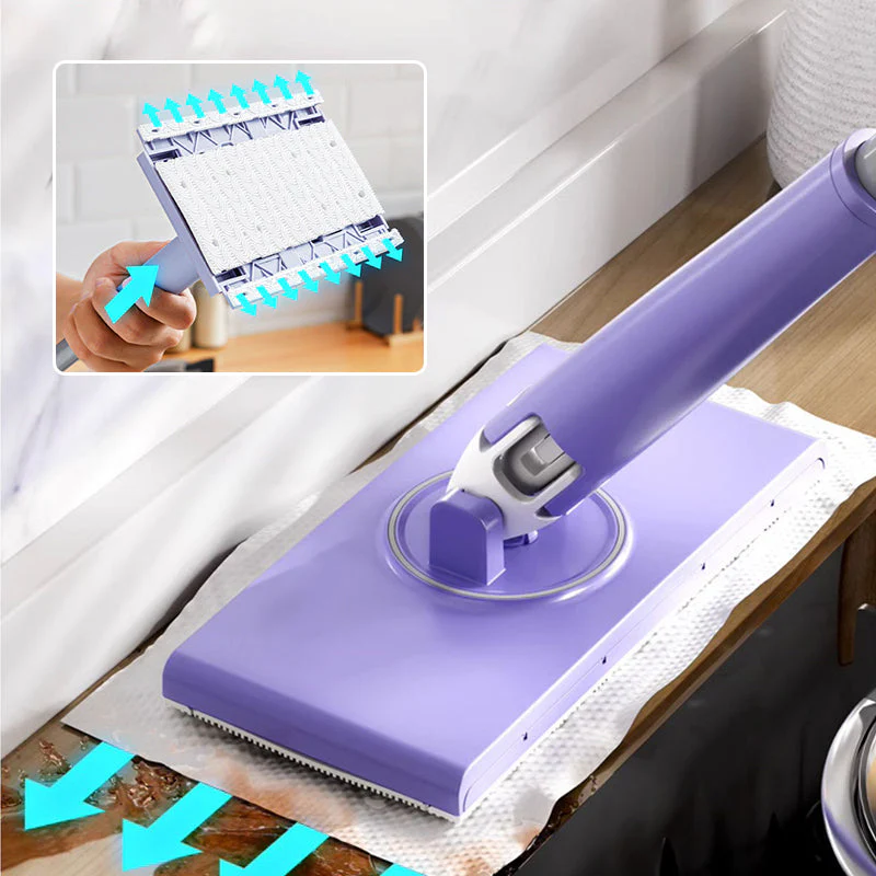 Mini Floor Mop | Hands-Free Click System | Works with Disposable Pads & Microfiber - Image 7