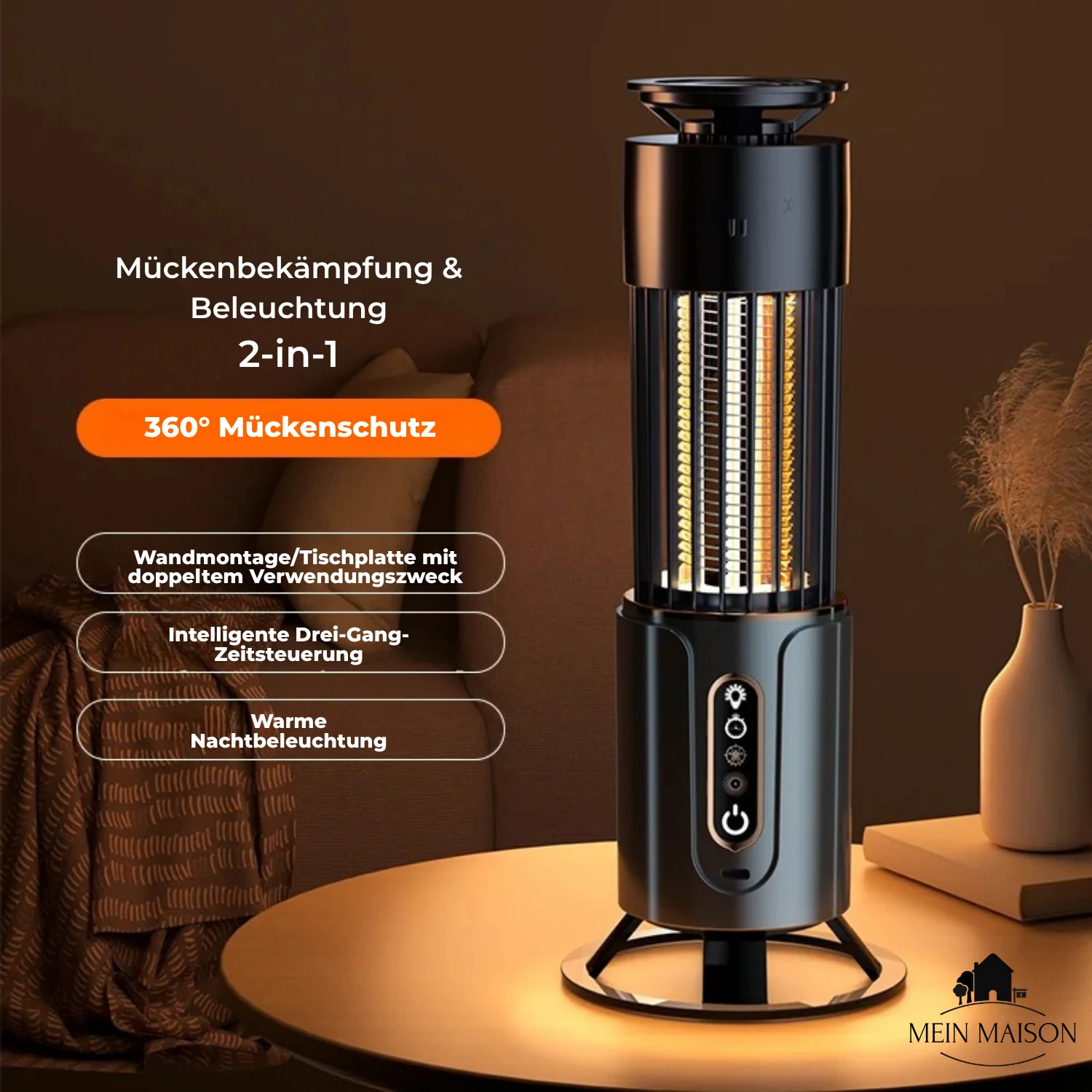 Mosquito Lamp | USB Rechargeable & Portable | Chemical-Free Night Light | Safe for Children & Pets - Image 2
