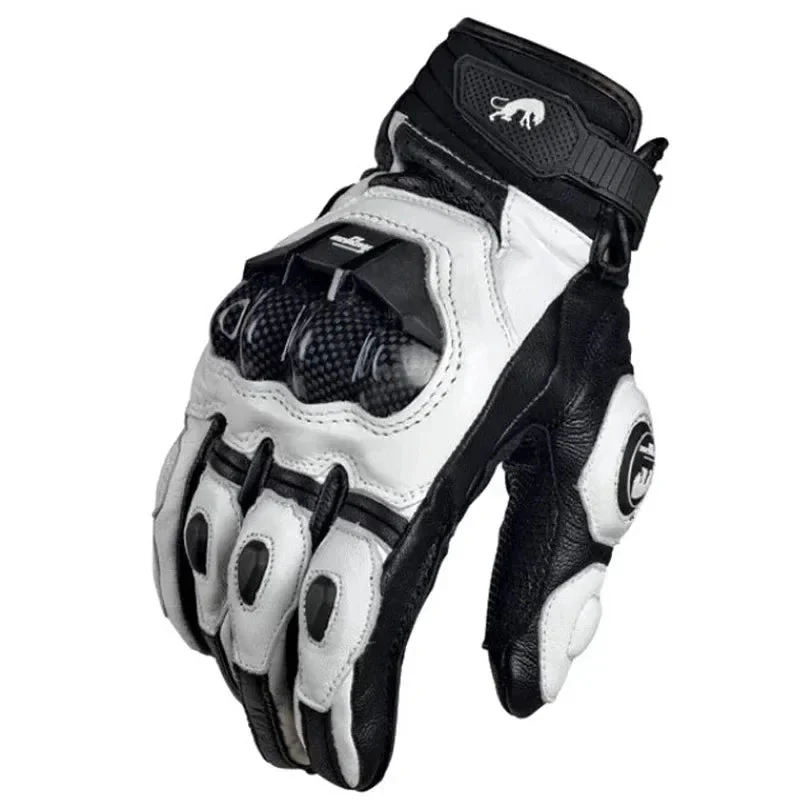 Motorcycle Gloves | Carbon Fiber Knuckle Protection | Genuine Leather, Windproof - Image 4