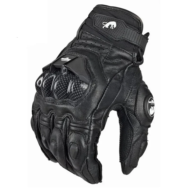 Motorcycle Gloves | Carbon Fiber Knuckle Protection | Genuine Leather, Windproof - Image 5