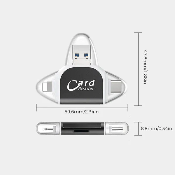 MultiPortX - 4-in-1 universal multiport SD/TF card reader - Image 10