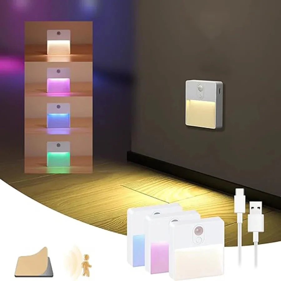 Night Light | Motion Sensor & Color-Changing | USB-C Rechargeable, Magnetic Mount
