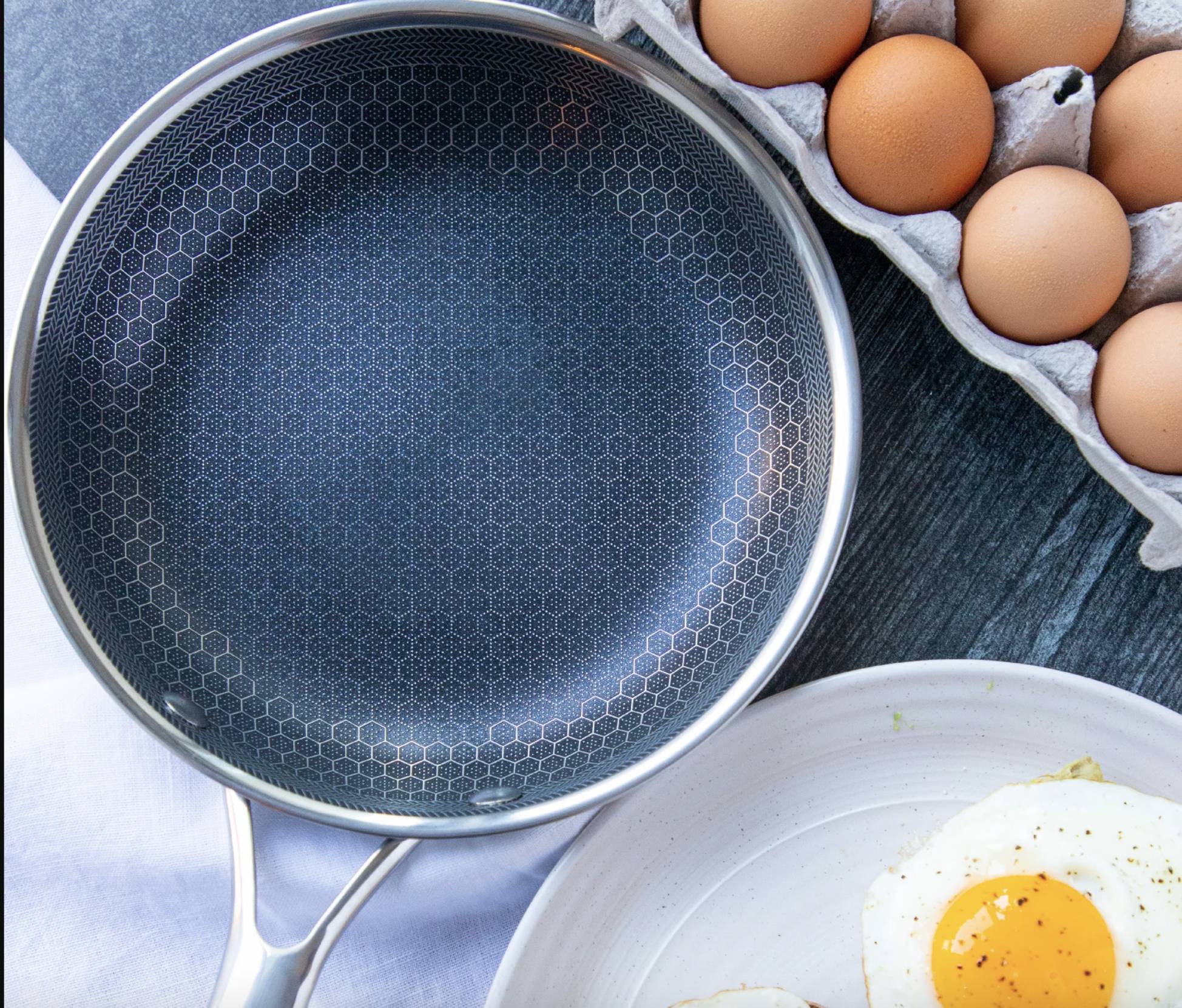 Non-Stick Frying Pan | Honeycomb Stainless Steel | Induction Compatible | Scratch-Resistant - Image 5