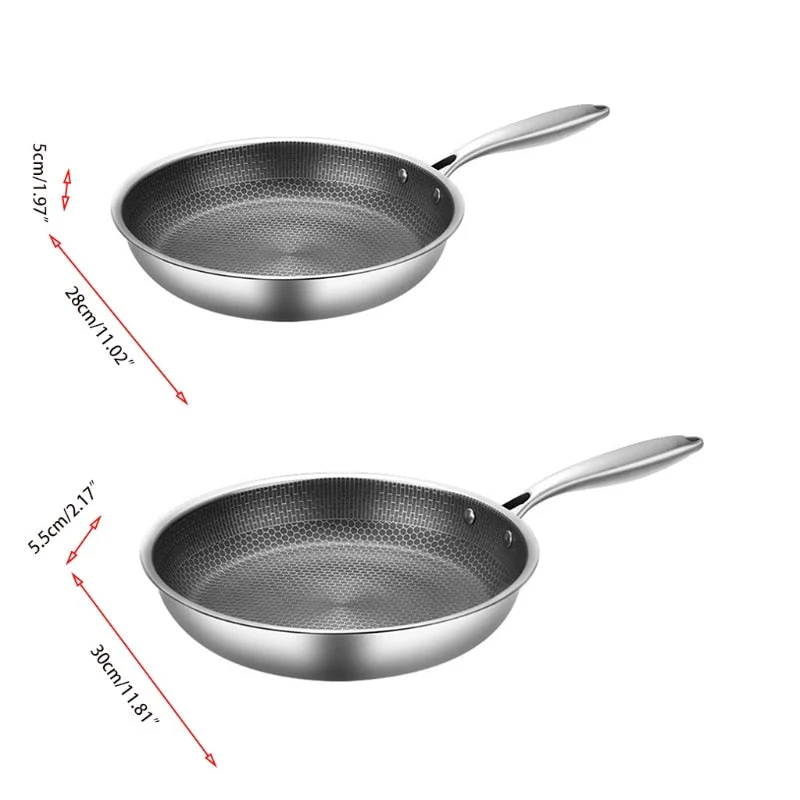 Non-Stick Frying Pan | Honeycomb Stainless Steel | Induction Compatible | Scratch-Resistant - Image 9