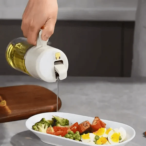 Oil Sprayer & Pourer | 2-in-1 Spray & Pour Design | BPA-Free Glass Bottle, 20.3 fl oz - Image 2