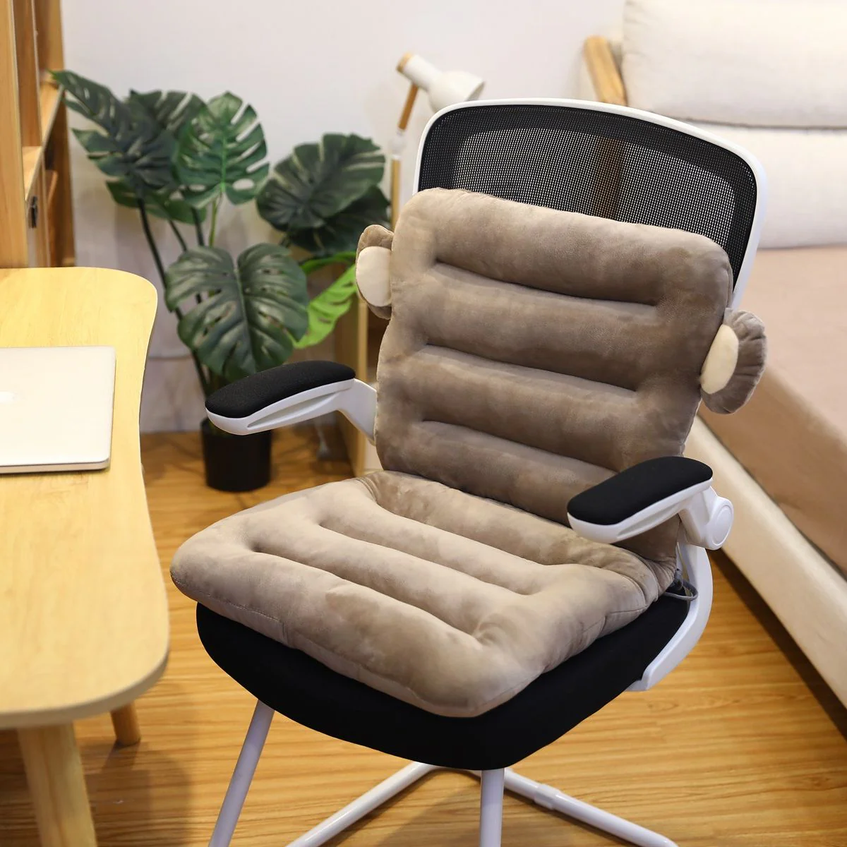 Orthopedic Seat Cushion | Ergonomic Pressure Relief | Plush Cotton Cover & Non-Slip Bottom - Image 8