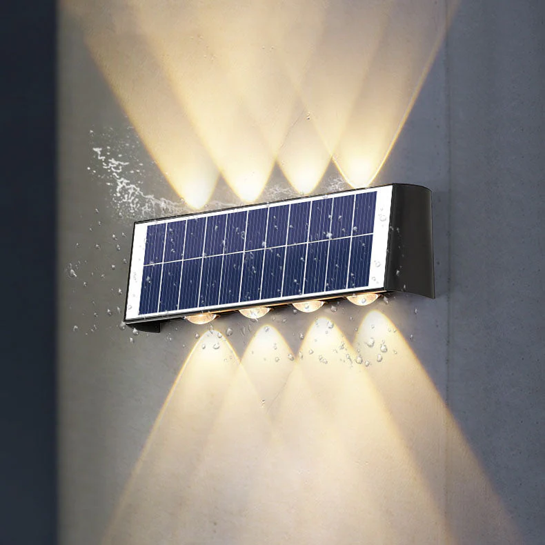 Outdoor Solar Wall Light | Rectangular Sleek Design | Solar LED, Waterproof | Warm/White/RGB - Image 26