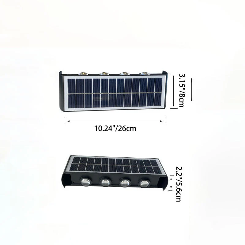 Outdoor Solar Wall Light | Rectangular Sleek Design | Solar LED, Waterproof | Warm/White/RGB - Image 7
