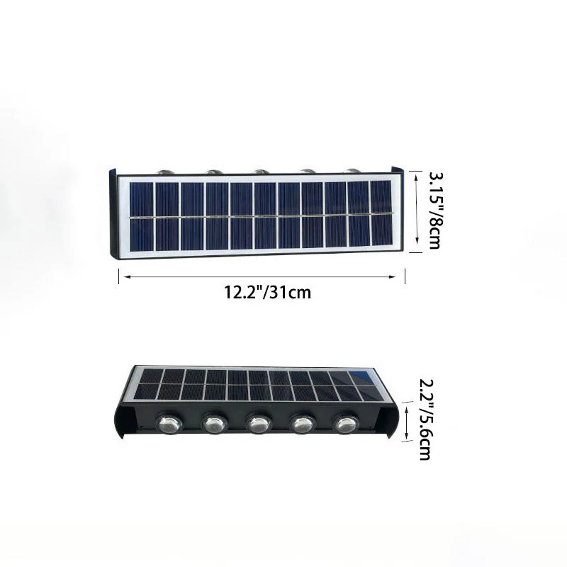 Outdoor Solar Wall Light | Rectangular Sleek Design | Solar LED, Waterproof | Warm/White/RGB - Image 8