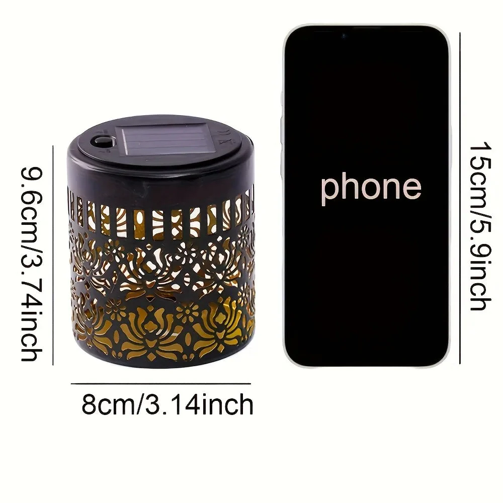 Outdoor Solar Wall Lights | Peony Cutout Design | Iron Construction | 2-Pack - Image 7