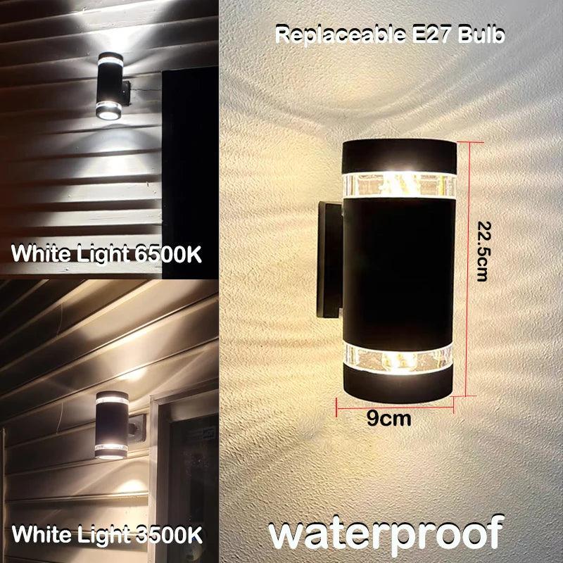 Outdoor Wall Light | Up & Down Light Effect | E27 Socket & Acrylic Housing | Weatherproof - Image 10
