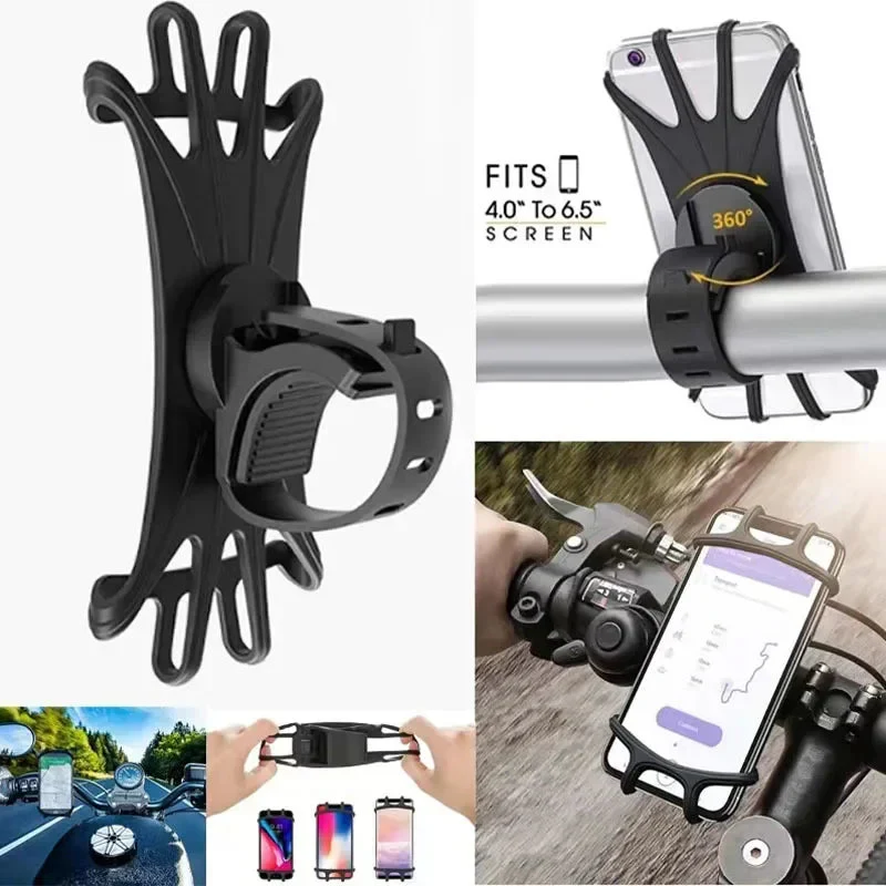 Phone Holder for Bicycle & Motorcycle | 360° Rotatable | Universal Silicone & Non-Slip - Image 5