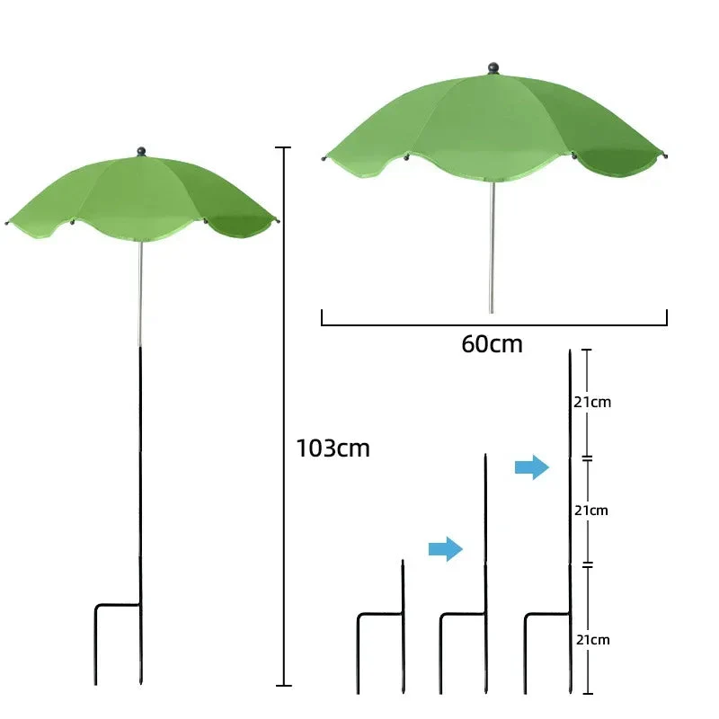 Plant Sunshade | Adjustable Height & Angle | Reflective Polyester Shade, 23.6in | UV-Resistant - Image 2