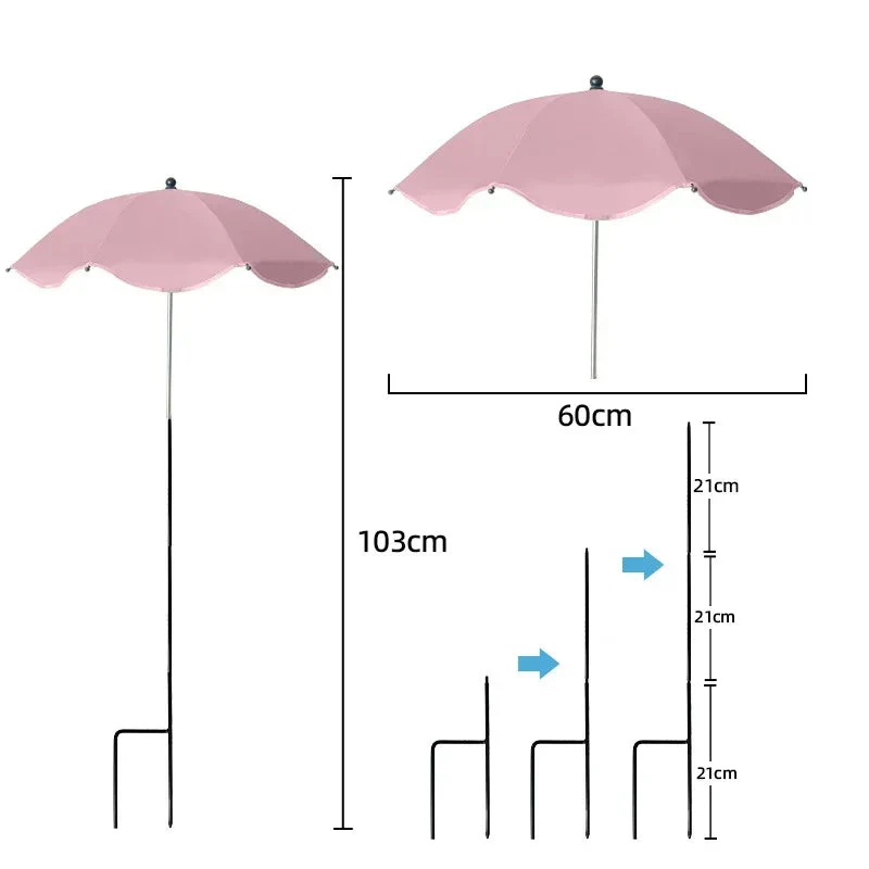 Plant Sunshade | Adjustable Height & Angle | UV-Resistant Polyester Fabric | 24 in Diameter - Image 5