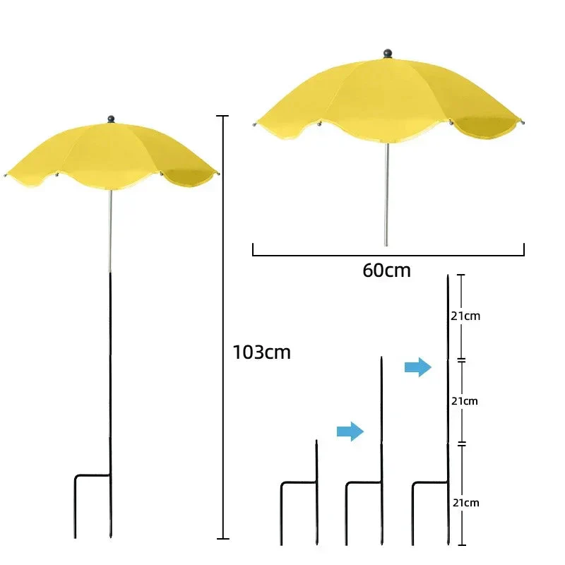 Plant Sunshade | Adjustable Height & Angle | UV-Resistant Polyester Fabric | 24 in Diameter - Image 9