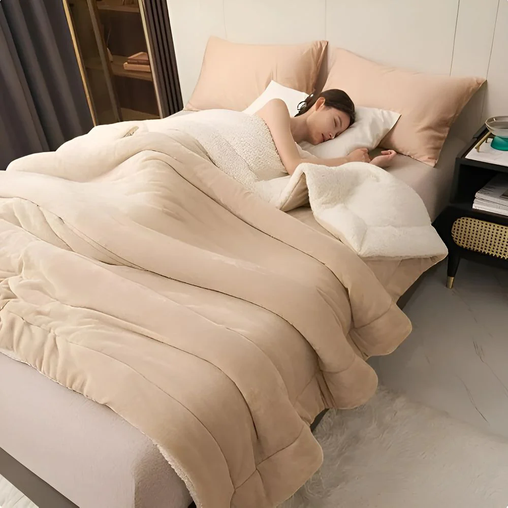 Plush Fleece Blanket | Reversible Flannel Design | 150 x 200 cm | Cozy Warmth