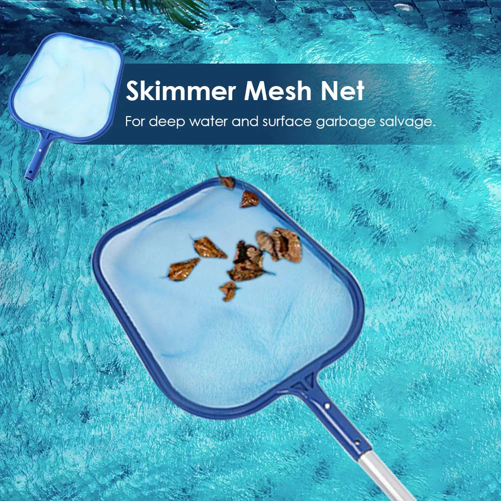 Pool Skimmer | Fine Mesh Net | Extendable Aluminum Pole 18-41 in | For Pools & Ponds - Image 3