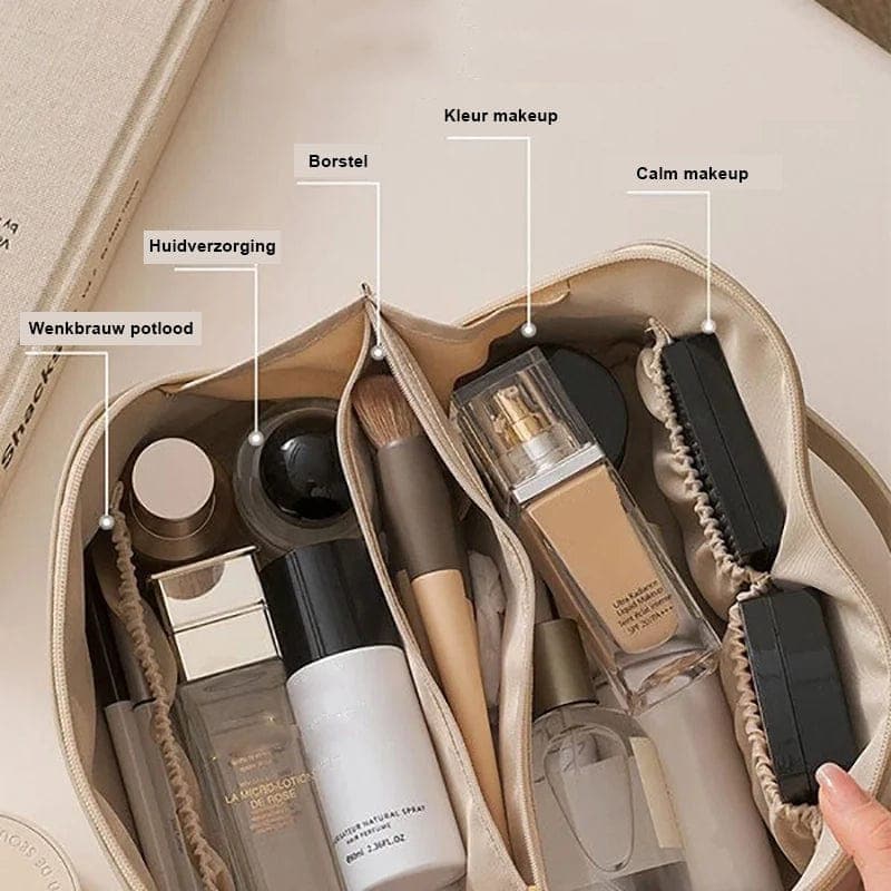 Reisetaschen für Make-up | Weitöffnung Design | Wasserdichtes Oxford-Gewebe & Verstellbare Trennwände - Image 2