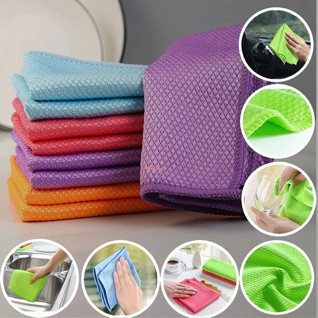 Reusable Cleaning Cloths 5-Pack | Streak-Free Microfiber Weave | Highly Absorbent & Quick-Drying