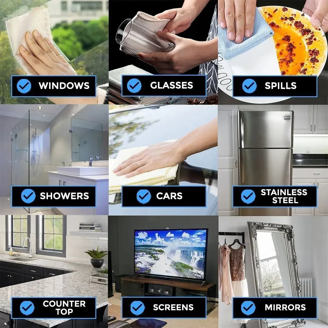 Reusable Cleaning Cloths 5-Pack | Streak-Free Microfiber Weave | Highly Absorbent & Quick-Drying - Image 5