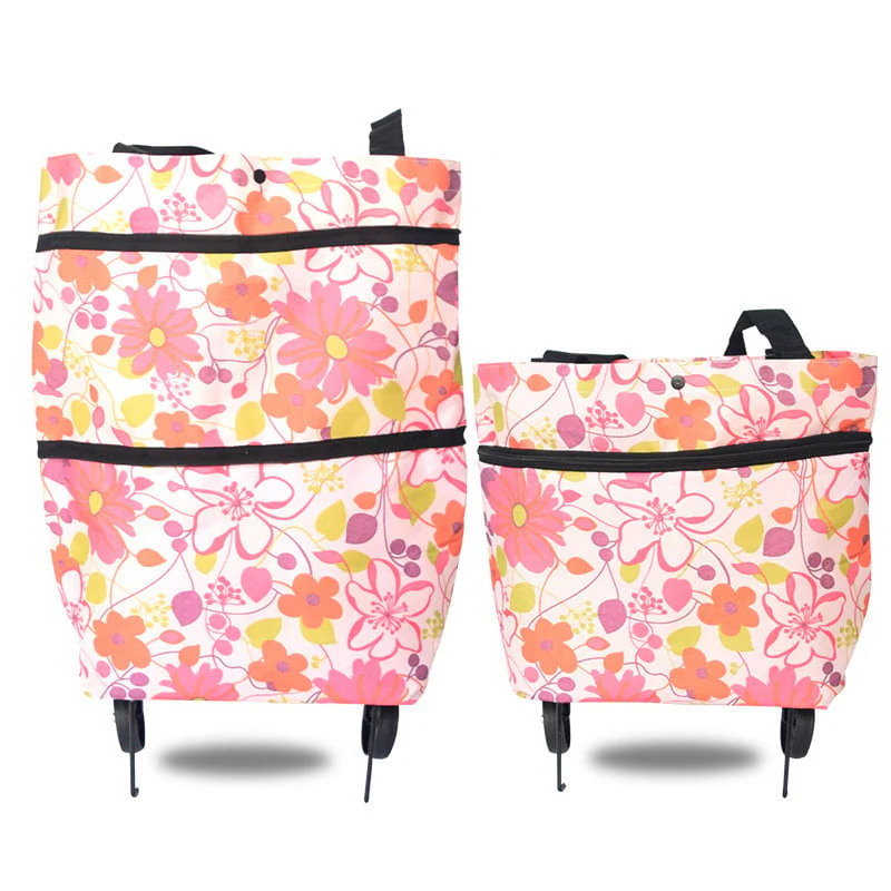 Rolling Shopping Bag | Expandable & Rollable | Water-Resistant Oxford Fabric | Wheels & Foldable - Image 7