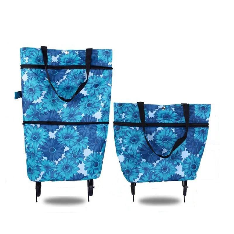 Rolling Shopping Bag | Expandable & Rollable | Water-Resistant Oxford Fabric | Wheels & Foldable - Image 8