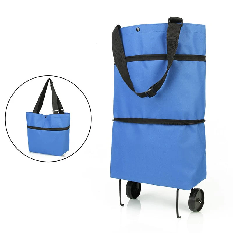 Rolling Shopping Bag | Expandable & Rollable | Water-Resistant Oxford Fabric | Wheels & Foldable - Image 9