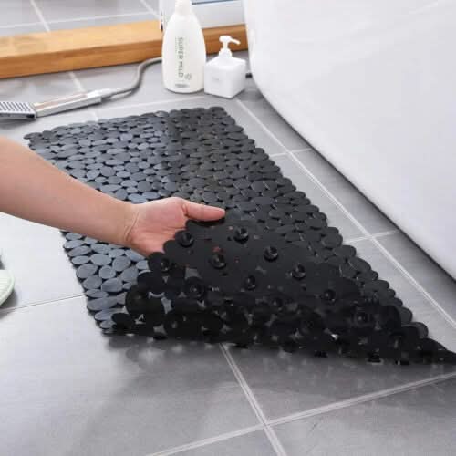 Shower & Bath Mat | Anti-Slip Textured Surface | Drainage Holes & Quick-Drying | Safer Bathing - Image 2