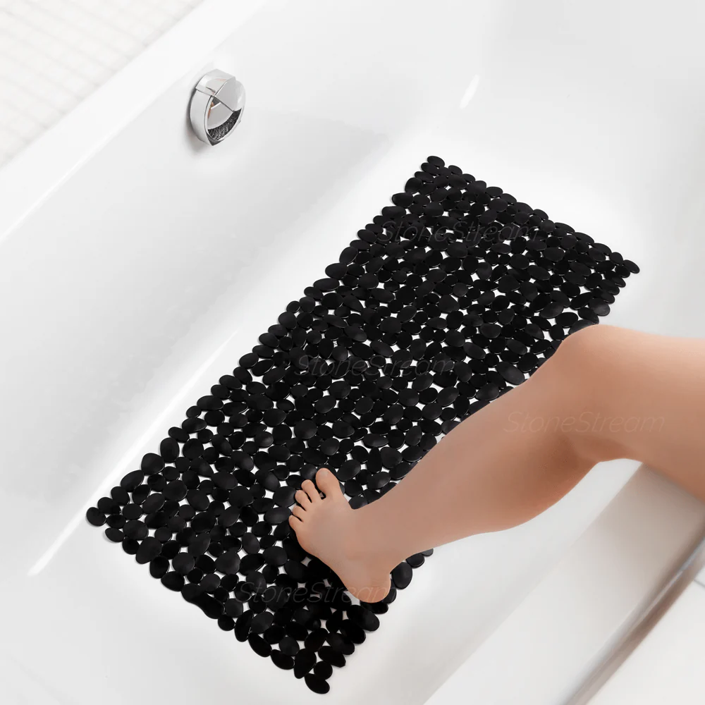 Shower & Bath Mat | Anti-Slip Textured Surface | Drainage Holes & Quick-Drying | Safer Bathing - Image 5