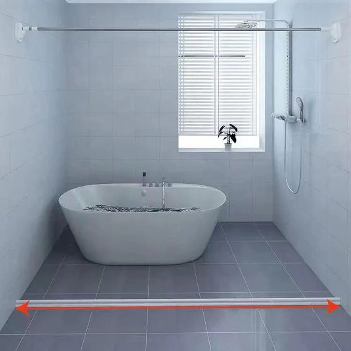 Shower Water Barrier | Flexible Self-Adhesive Seal | Water-Repellent Silicone | Dry Floor - Image 6