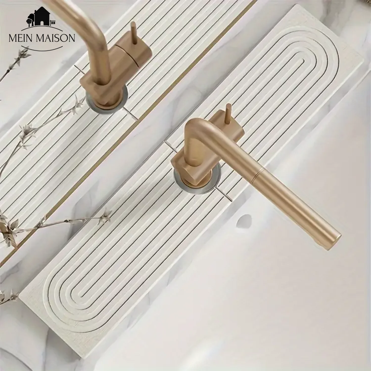 Sink Drying Mat | Natural Diatomaceous Earth Instant Absorption | Quick-Dry, Hygienic