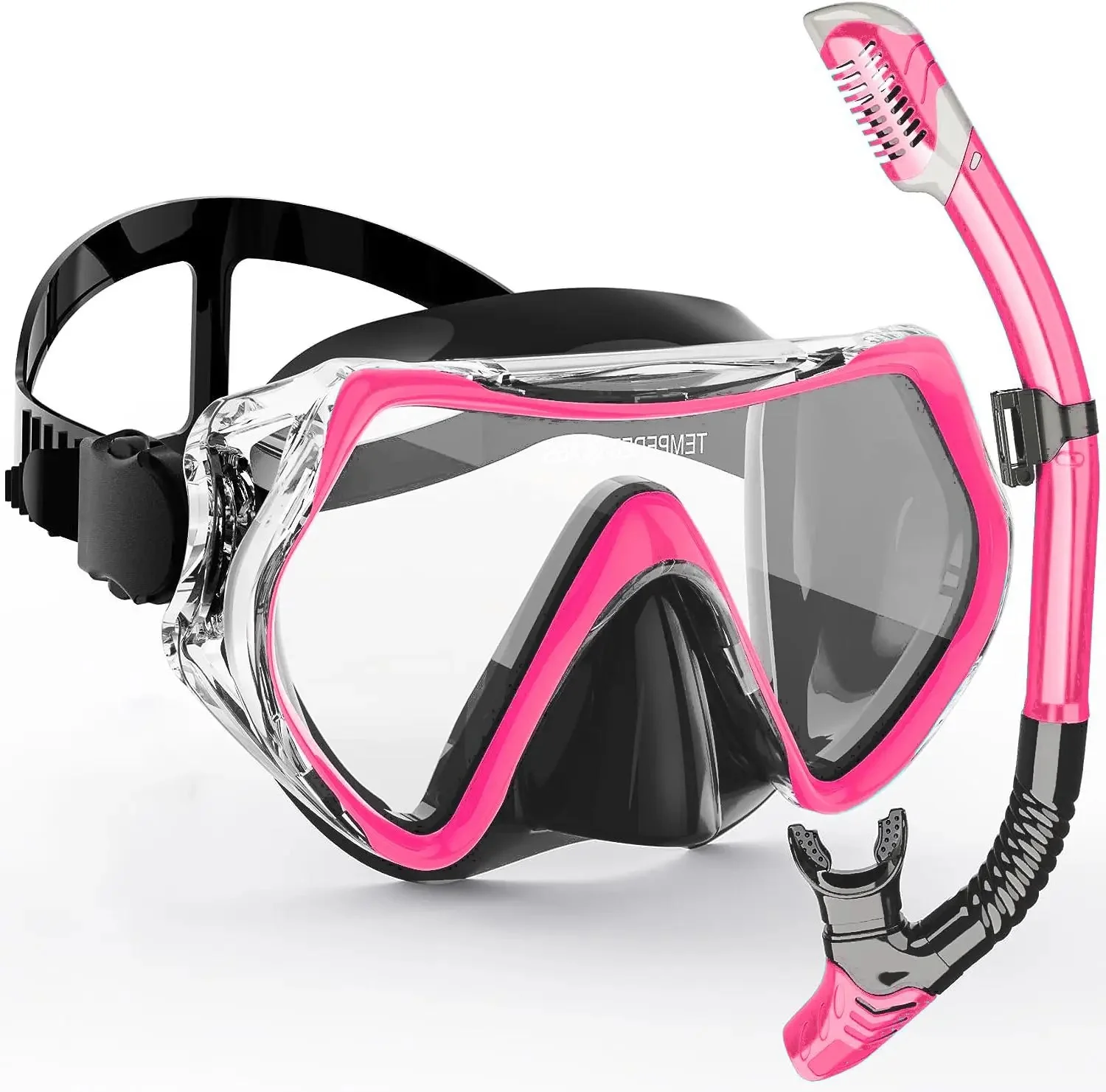 Snorkel Mask Set for Adults | 180° Wide View & Anti-Fog Lens | Silicone Face Seal & Dry Snorkel - Image 5