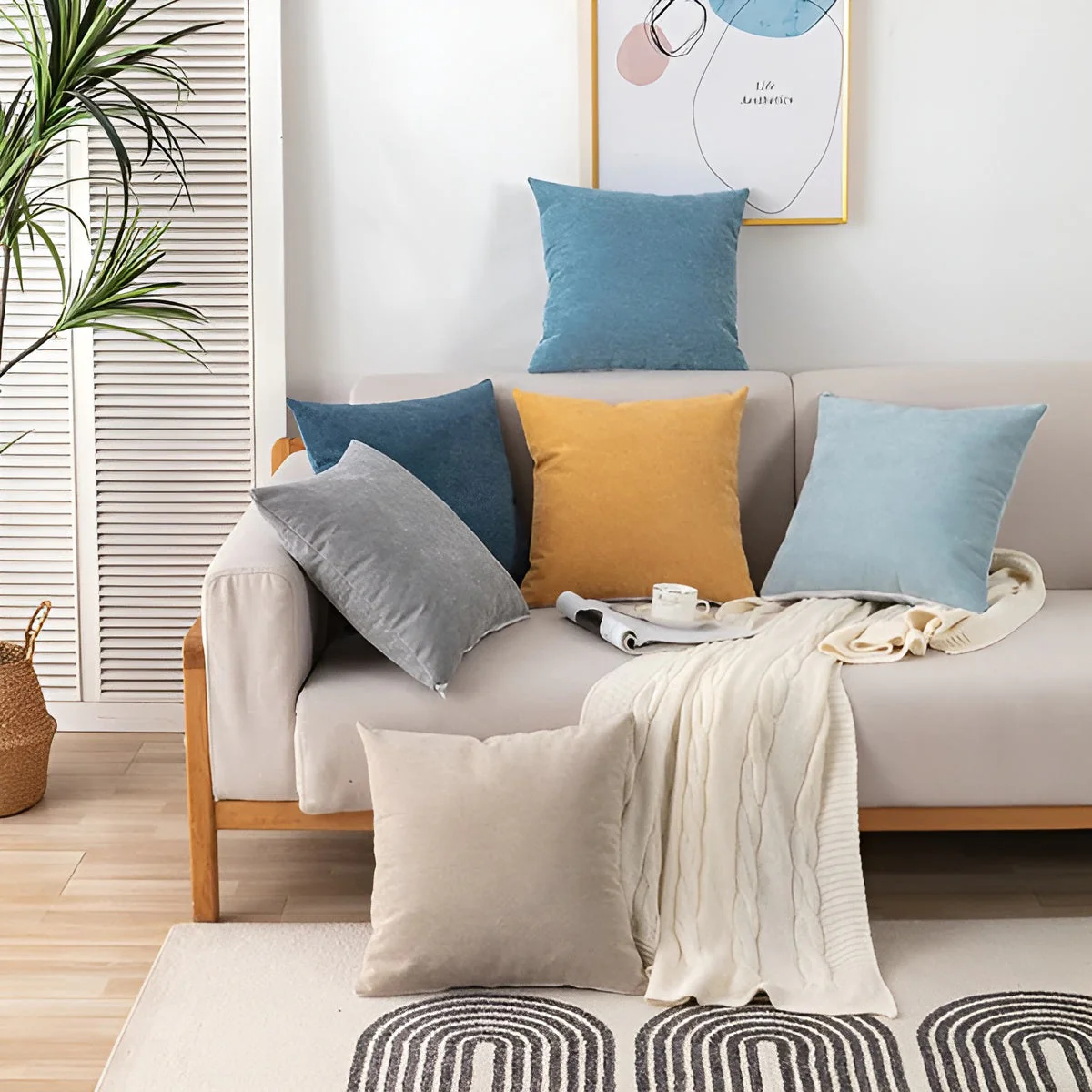 Sofa Blanket | Water-Repellent & Reversible | Polyester & Cotton | Pet-Friendly & Machine Washable - Image 2