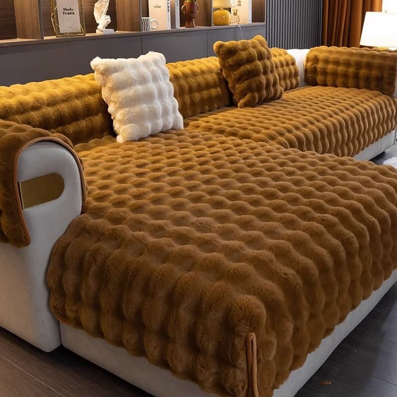 Sofa Cover for Pets & Families | Non-Slip Elegant Design | Machine Washable & Durable Fabric