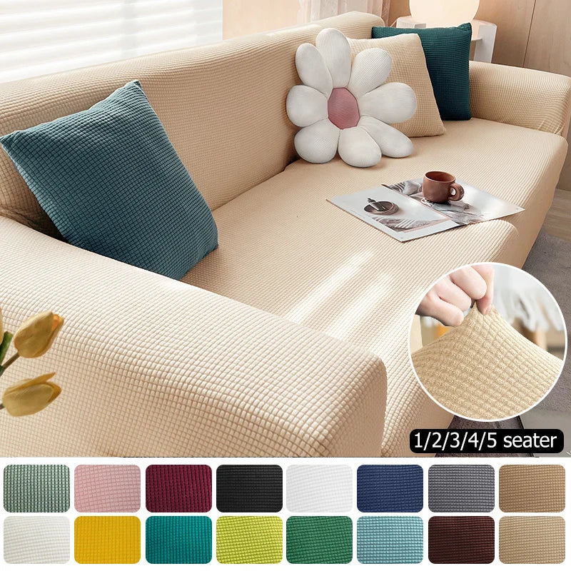 Sofa Cover | Stretch Jacquard Design | Polyester Blend, Fits 1–5 Seaters & L-Shape - Image 2