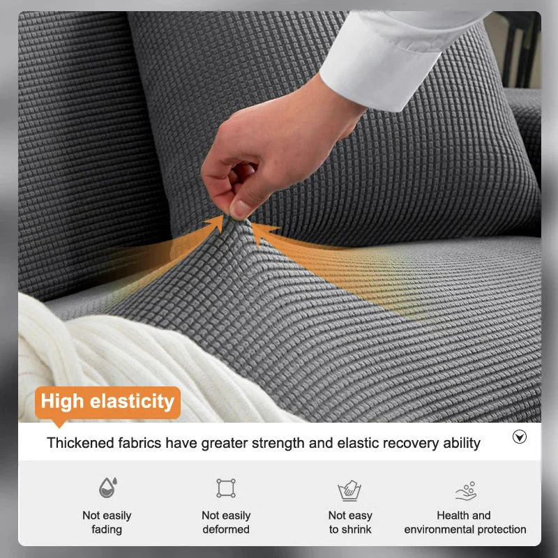 Sofa Cover | Stretch Jacquard Design | Polyester Blend, Fits 1–5 Seaters & L-Shape - Image 5