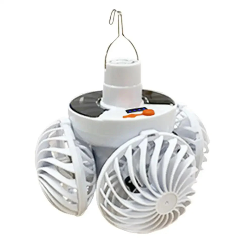 Solar Camping Lamp with Fan | Foldable & Portable | Dimmable Color LED & 3 Speeds - Image 5