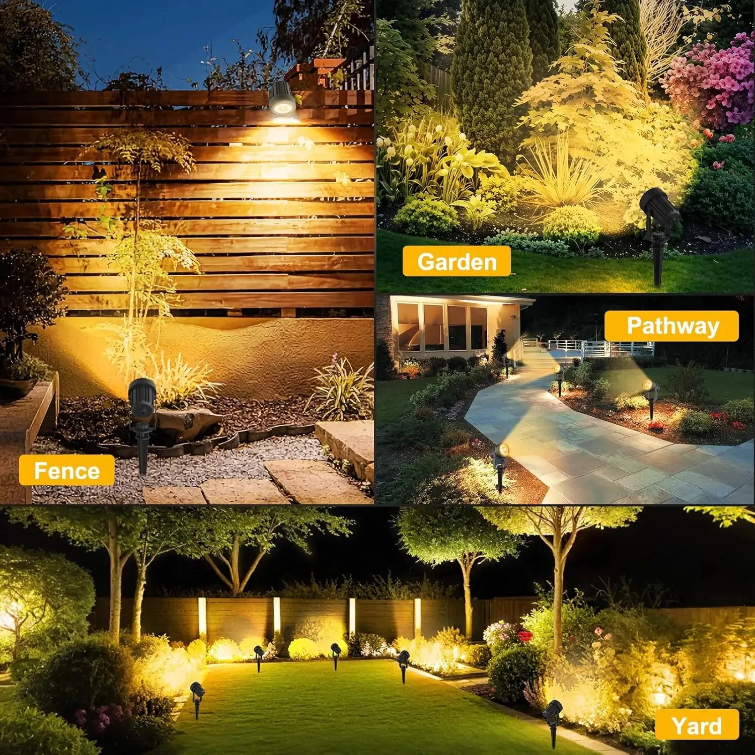 Solar-Gartenleuchte | Zwei Farben Warmweiß & Kaltweiß | Wetterfeste Konstruktion | Bis zu 12 Stunden - Image 4