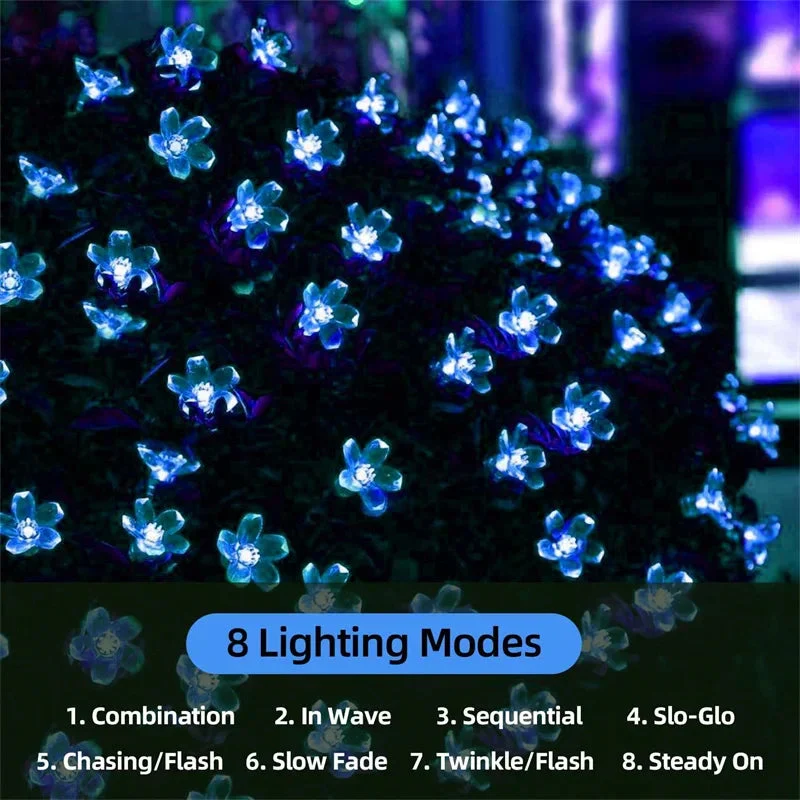 Solar String Lights | Solar Powered & Weatherproof | Up to 100 LEDs | Multiple Modes & Dusk Sensor - Image 3