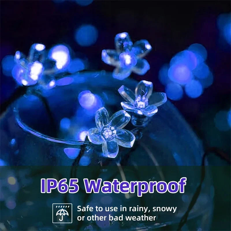 Solar String Lights | Solar Powered & Weatherproof | Up to 100 LEDs | Multiple Modes & Dusk Sensor - Image 4