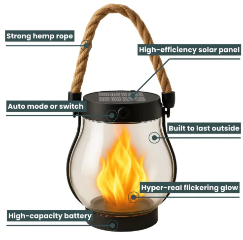 SolarGlow Lantern - Safe Flickering Light All Night - Image 3