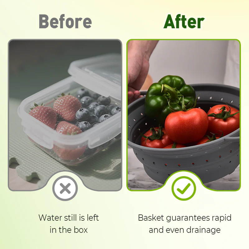 SolidDrain - Foldable Silicone Basket for Fast, Space-Saving Drainage - Image 4