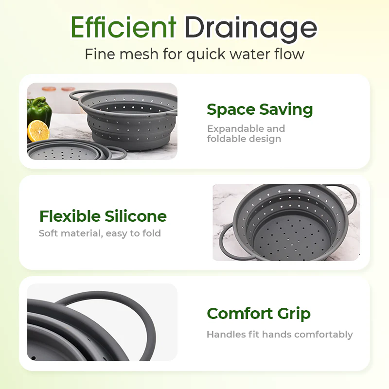 SolidDrain - Foldable Silicone Basket for Fast, Space-Saving Drainage - Image 5