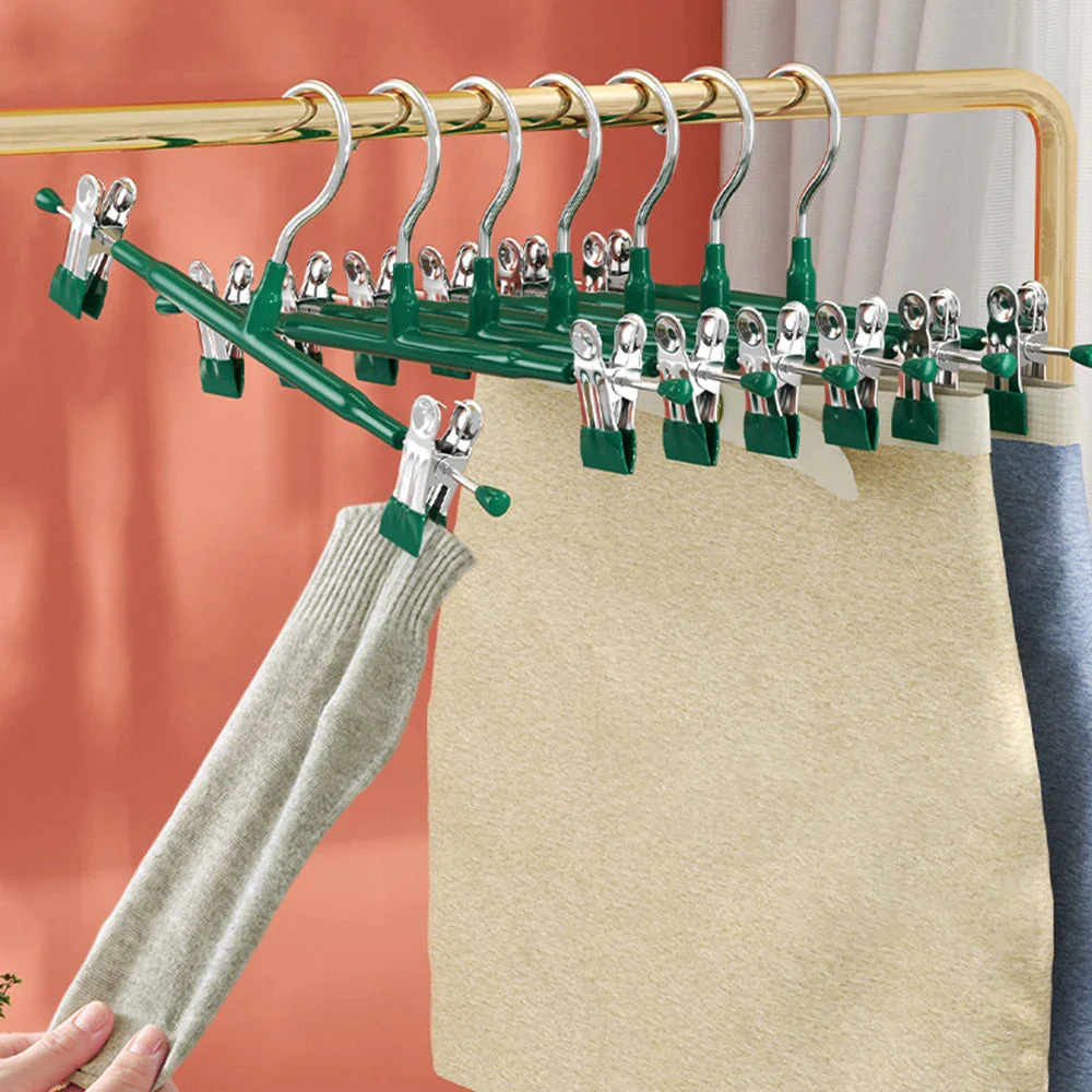 Stainless Steel Hanger | Adjustable Non-Slip Rubber Clips | Slim Space-Saving Design - Image 2
