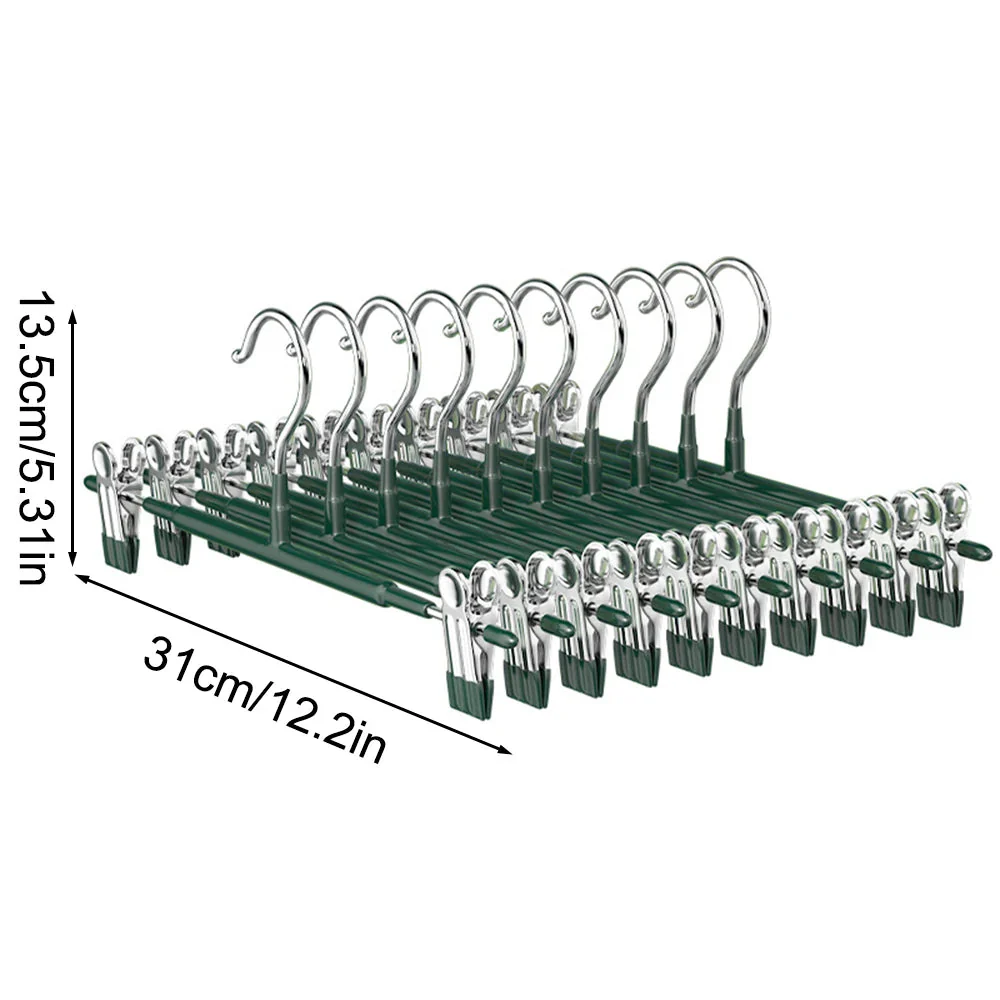 Stainless Steel Hanger | Adjustable Non-Slip Rubber Clips | Slim Space-Saving Design - Image 4