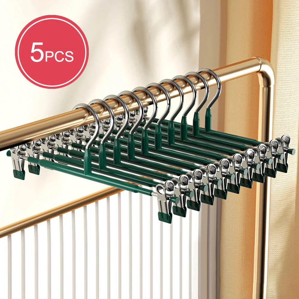 Stainless Steel Hanger | Adjustable Non-Slip Rubber Clips | Slim Space-Saving Design - Image 6