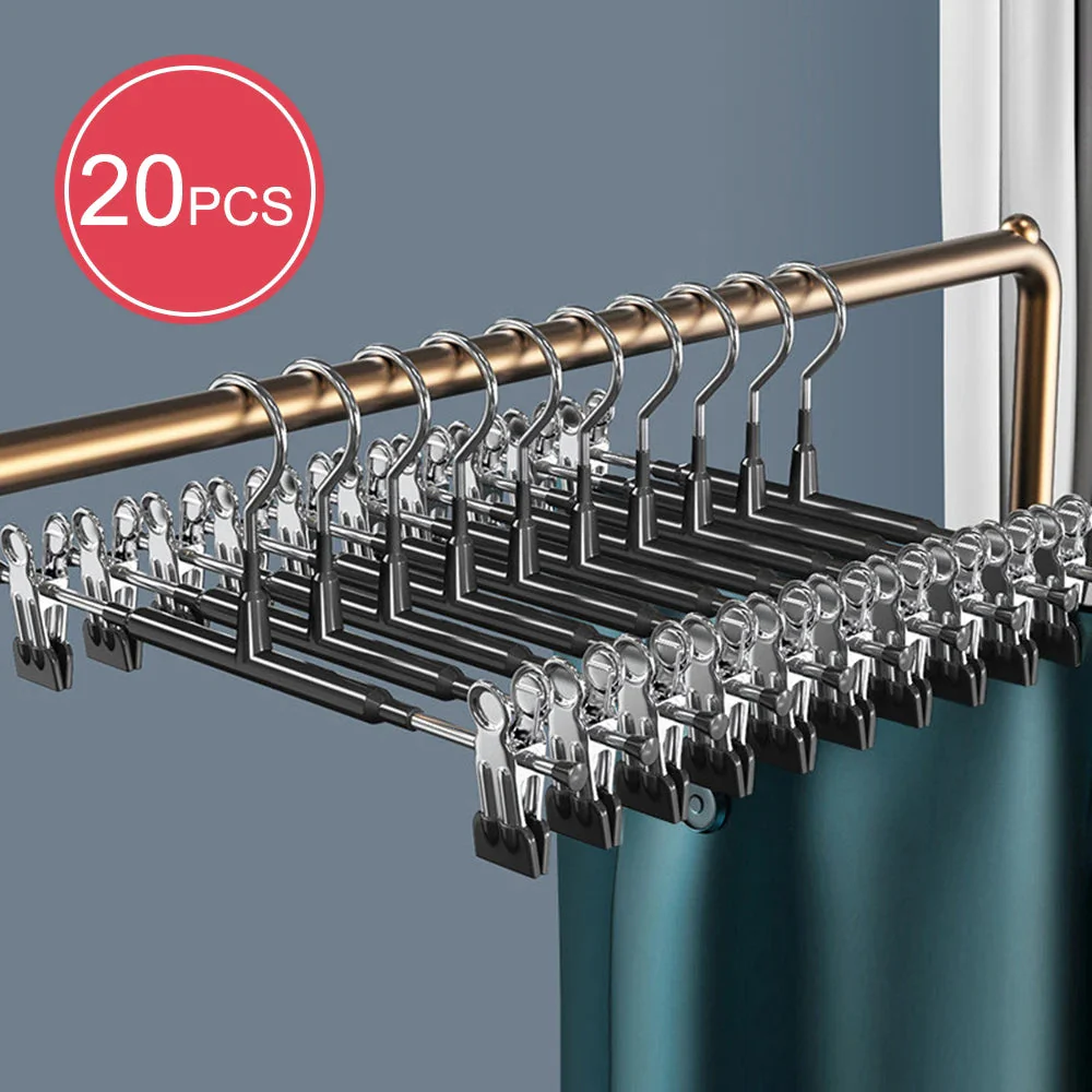Stainless Steel Hanger | Adjustable Non-Slip Rubber Clips | Slim Space-Saving Design - Image 7
