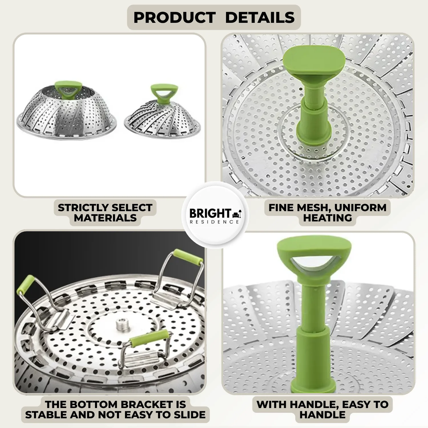 SteamEase™ - Foldable stainless steel steamer insert - Image 2