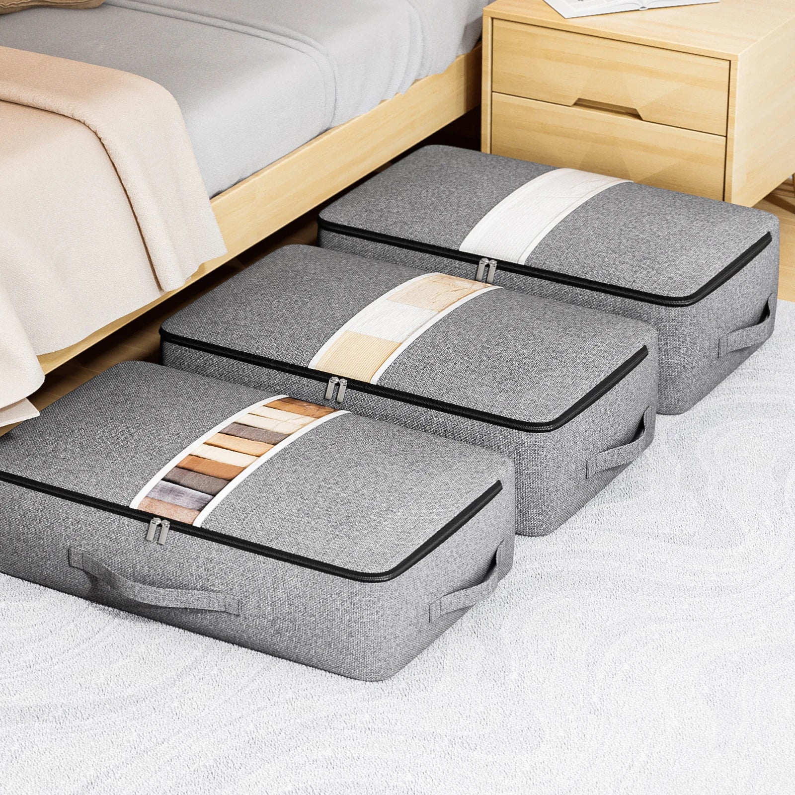 Storage Bag | Foldable & Dust-Resistant | Durable Fabric, Window & Handles | Space-Saving
